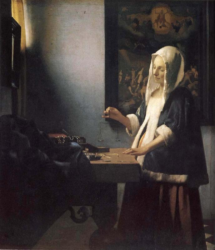 Jan Vermeer Parlvagerskan Sweden oil painting art